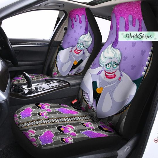 Halloween Ursula Car Seat Covers, Ursula Villain Seat Covers, Disney Villain Car Seat