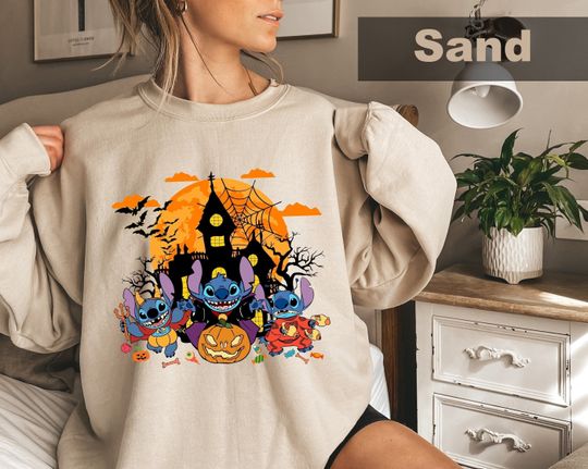 Stitch Halloween Sweatshirt, Disney Halloween, Disney Trick or Treat, Oogie Boogie Bash
