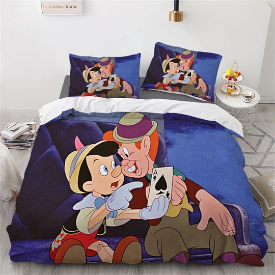 Disney Pinocchio Printing Three Piece Bedding Set