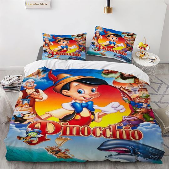 Disney Pinocchio Printing Three Piece Bedding Set