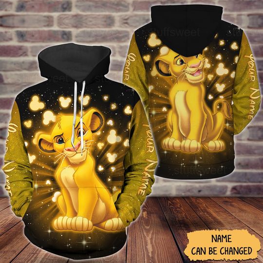 Simba 3D Hoodie, Disney Simba 3D Hoodie, Lion King Gifts