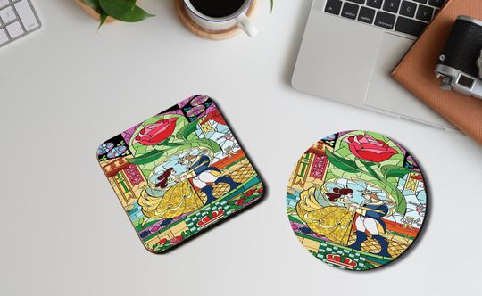 Disney Princess Gift, Disney Beauty and the Beast Coasters