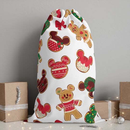 Cute Disney Sack, Disney Gift Bag, Disney Holiday Gift, Minnie Christmas Bag