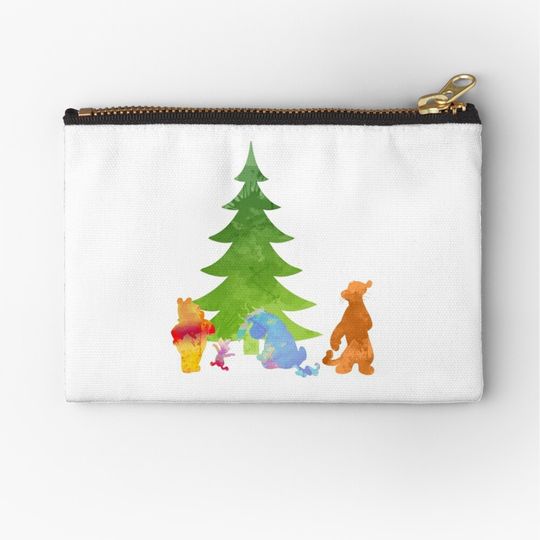 Disney Christmas Winnie The Pooh and Friends Inspired Silhouette Makeup Bag