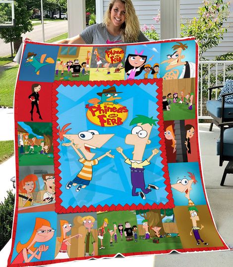 Disney Phineas And Ferb Fleece Blanket, Phineas Flynn Ferb Fletcher Throw Blanket