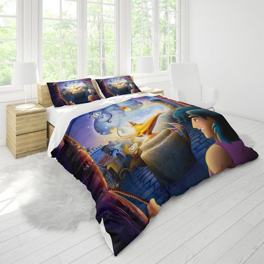 Disney Aladdin Three Piece Printed Fashion Pattern Bedding Set