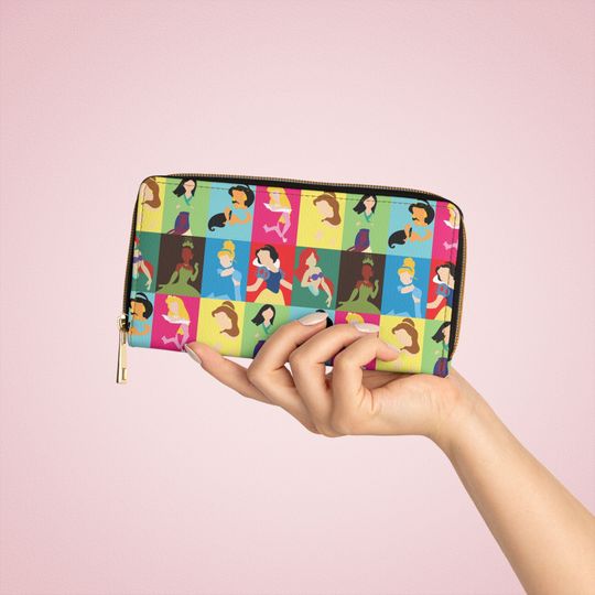 Princess Zipper Wallet, Disney Wallet, Disney Princess Accessory