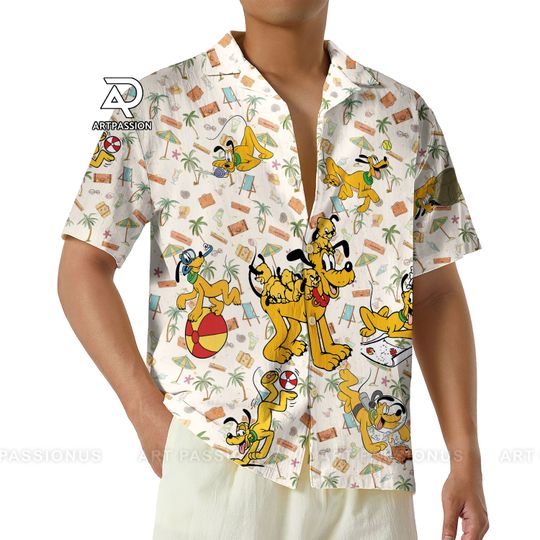 Pluto Summer Beach Hawaiian Shirt, Disney Pluto
