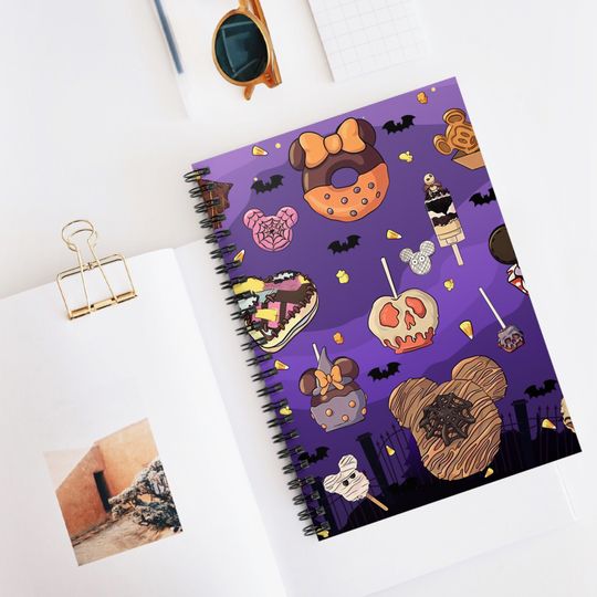 Disney Halloween Snacks Notebook|Spiral Notebook - Ruled Line
