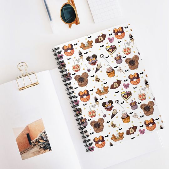 Halloween Disney Snacks Notebook|Spiral Notebook - Ruled Line[Halloween, Spooky Vibes