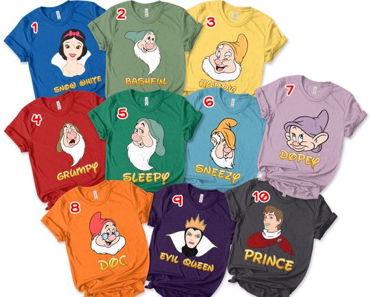 Seven Dwarfs Shirts, Disney Group Shirt Disney Family Shirt