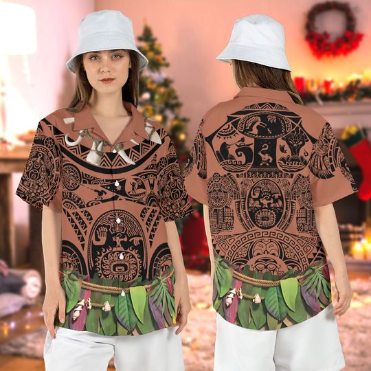 Moana Maui Summer Hawaiian Shirt, Disneyland Vacation Hawaii Shirt