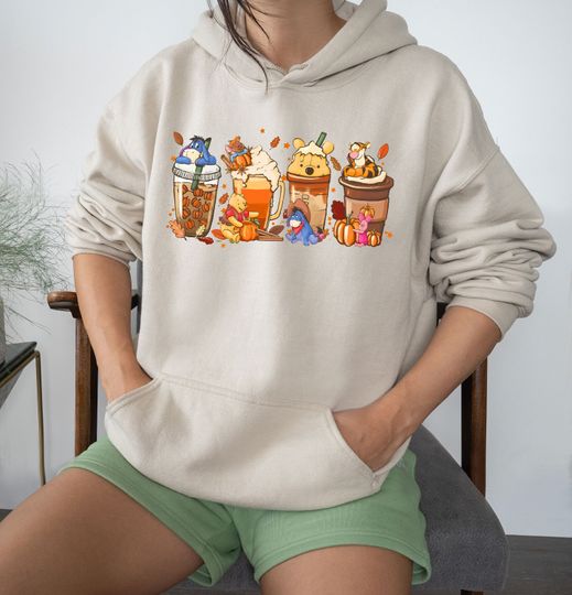 Disney Winnie The Bear Coffee Latte Sweatshirt And Hoodie