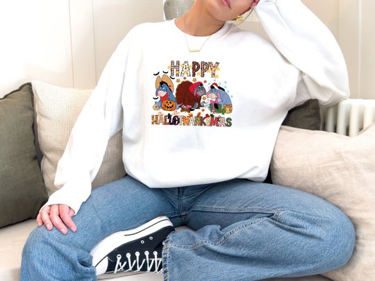 Happy Hallothanksmas Shirt, Disney Eeyore Sweatshirt