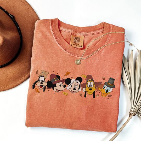 Discover Disney Characters Fall Shirt, Mickey And Friends Thanksgiving Shirt