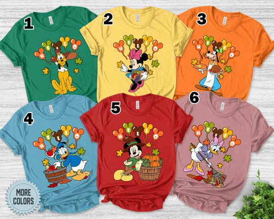 Mickey and Friends Disney Thanksgiving Shirt, Disney Thankful Autumn Tis The Season Shirt