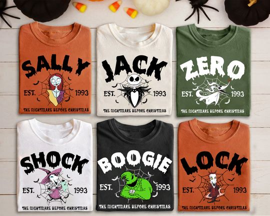 Nightmare Before Christmas Characters Group shirt, Vintage Disney shirt