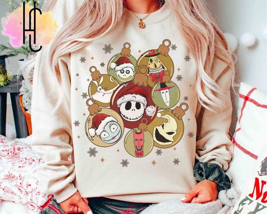 Disney Nightmare Before Christmas Jack And Sally Oogie Boogie Xmas T-shirt