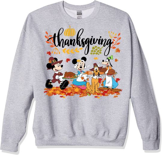 Discover Disney Mickey And Friends Thanksgiving Sweatshirts