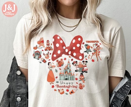 Discover Minnie Fall Shirt - Disney Thanksgiving Tee - Vintage Fall Shirt  - Autumn Shirt - Fall Minnie Shirt - Fall Theme Park Shirt