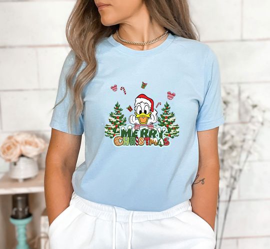 Merry Christmas Donald Duck Shirt, Disney Christmas Shirt, Disney Characters Shirt