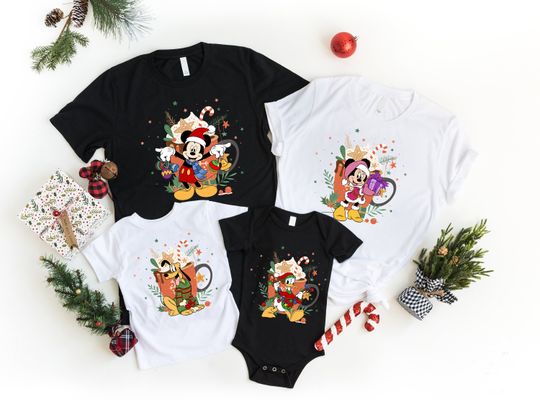 Disney Family Christmas Shirt, Family Christmas Matching shirt,Disney Character Christmas Shirt Family