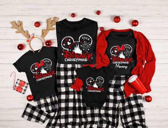 Discover Disney Christmas 2023 Shirt,Custom Disney Christmas 2023 Tshirt, Disney Minnie Mickey Christmas Shirts