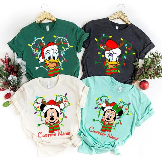 Discover Disney Mickey and Friends Christmas Family Matching T-shirt, Disney Family Matching Christmas Shirt