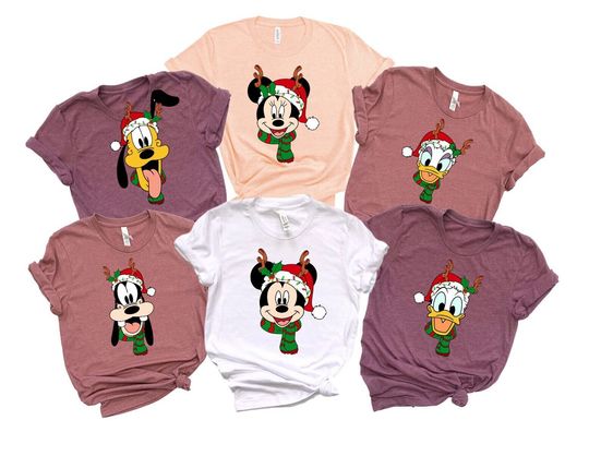 Disney Family Christmas Shirt, Family Christmas Matching shirt, Disney Character Christmas shirt family