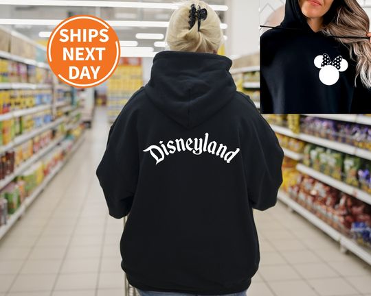 Discover Disneyland Pocket Minnie Head Hoodie,Disneyland Hoodie, Disney Hoodie, Disney Minnie Hoodie, Disney World Hoodie