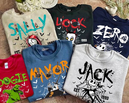 Nightmare Before Christmas Characters Group Shirt, Vintage Disney
