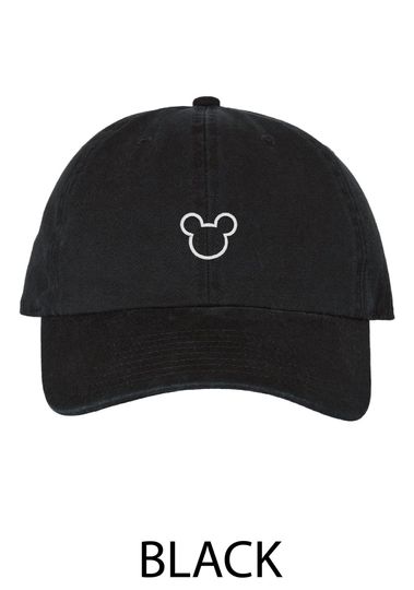 Mickey Mouse outline subtle and simple embroidered Disney hat