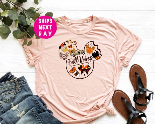 Cute Fall Disney Mickey Shirt, Fall Vibes Shirt