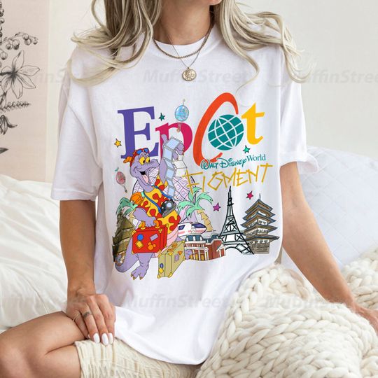 Disney Figment Shirt, Disney Epcot World Tour 1982 Shirt