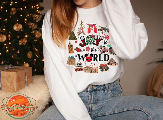 Joy to the World Shirt, Epcot World Showcase Shirt, Disneyland Christmas Trip Shirt