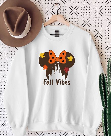 Minnie Fall Vibes Sweatshirt, Disney Minnie Fall, Disney Thanksgiving Sweatshirt