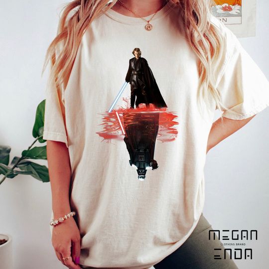 Vintage Disney Star Wars Anakin Skywalker Water Mirror Darth Vader Shirt, Star Wars Shirt