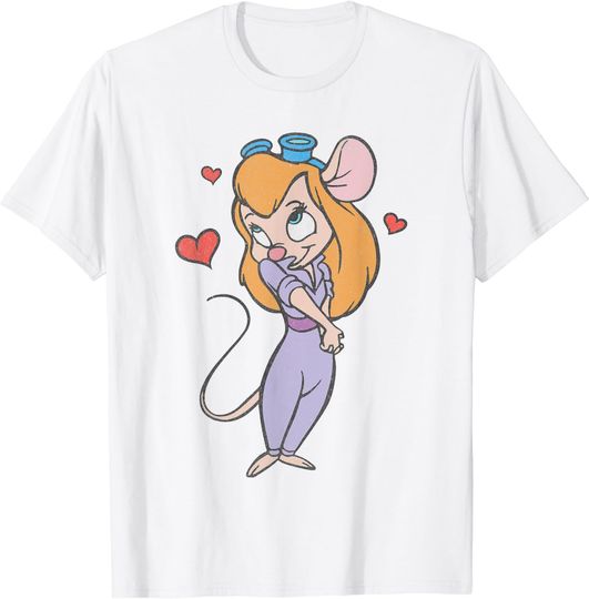 Discover Disney Chip 'n' Dale Rescue Rangers Gadget Hackwrench Love T-Shirt