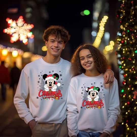 Discover Disney Couples Mickey and Minnie Mouse Sweatshirt, Disneyland Vacation Sweatshirt, Disney Gift