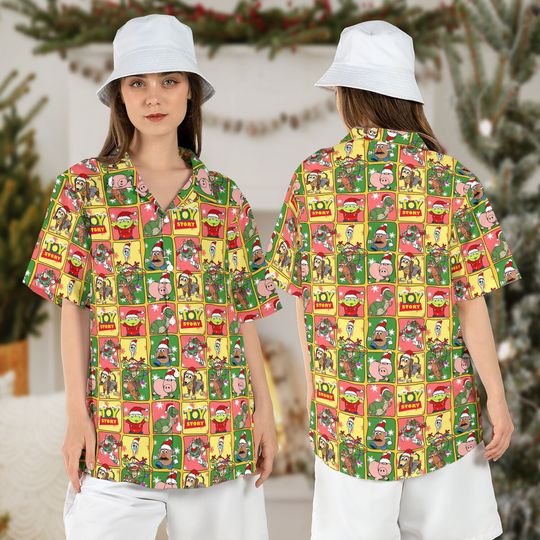Santa Toy Story Christmas Hawaiian Shirt, Disneyland Christmas Hawaii Shirt