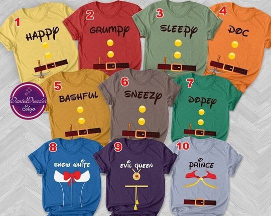 Seven Dwarfs Shirts, Disney 7 Dwarfs Shirt, Snow White Shirt