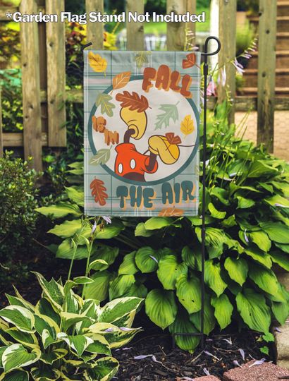 Disney Fall Is In The Air Mickey Thanksgiving Garden Flag