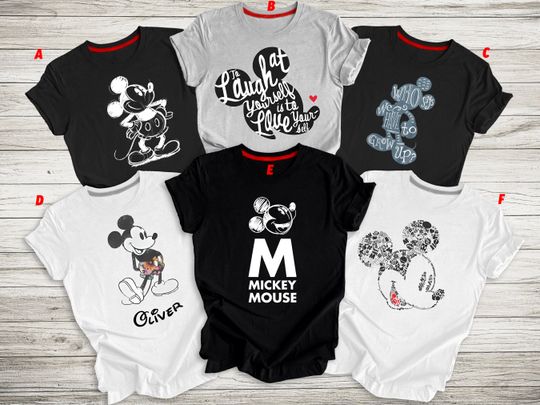 Mickey Sketch Shirt, Classic Mickey Shirt, Custom Mickey Shirt, Disney Boy Shirt