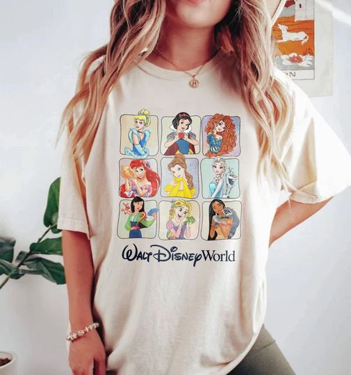 Disney Princess Disneyworld Shirt, Retro Disney Princess Shirt, Disney Family Trip Shirt