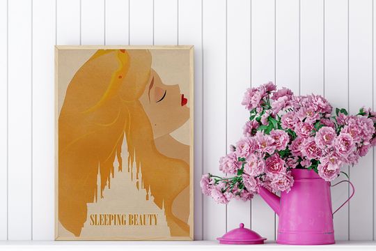 Vintage Disneyland Sleeping Beauty Attraction Poster, Disney Princess Poster
