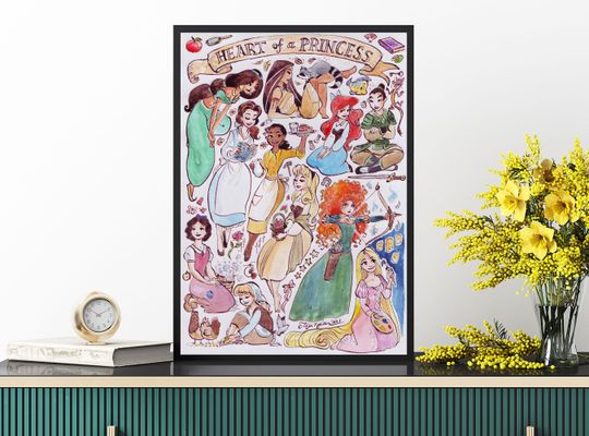 Disney Princess Poster, Disney Movie Poster