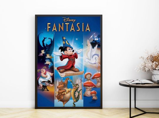 Fantasia Poster, Mickey Mouse Poster, Disney Movie Poster