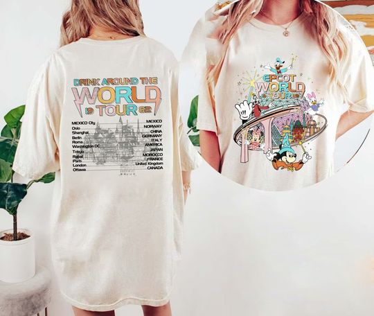 Disney Epcot World Tour 1982 Shirt, Disney Trip Family Shirt, Disney Drink Shirt