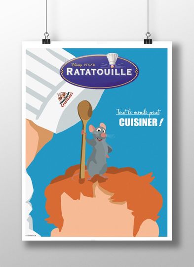 Disney Ratatouille Minimalist Poster