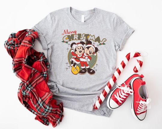 Minnie Mickey Merry Christmas Shirt, Disney Christmas Shirt